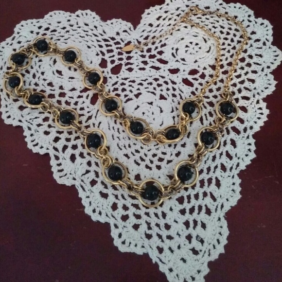 Coldwater Creek Necklace Gold & Black - Picture 5 of 5